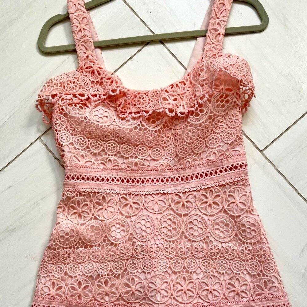 Pink mini crocheted sundress